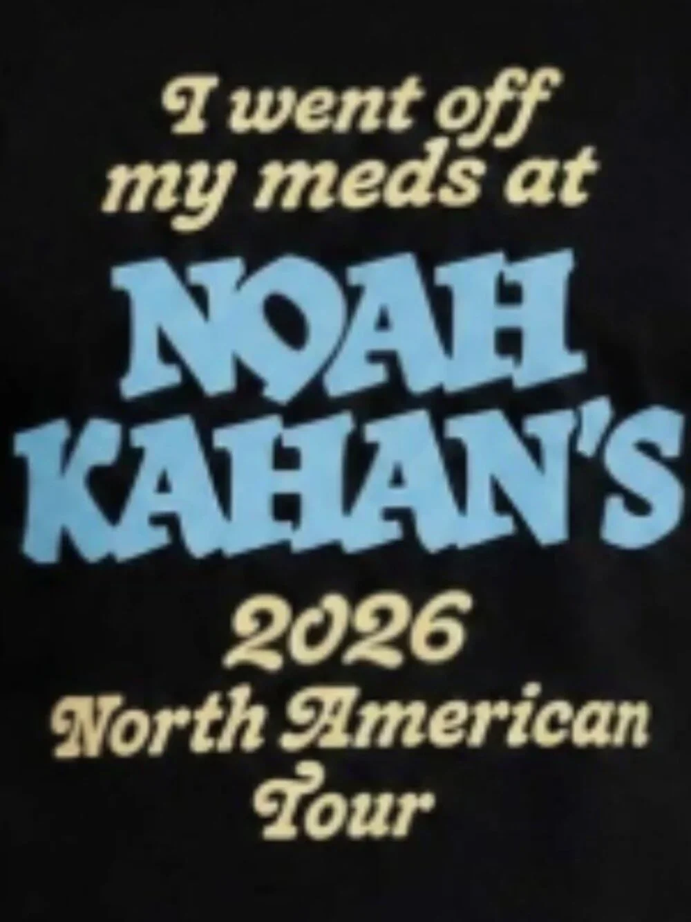 Noah Kahan The Great Divide Tour 2026 Graphic Black T-Shirt
